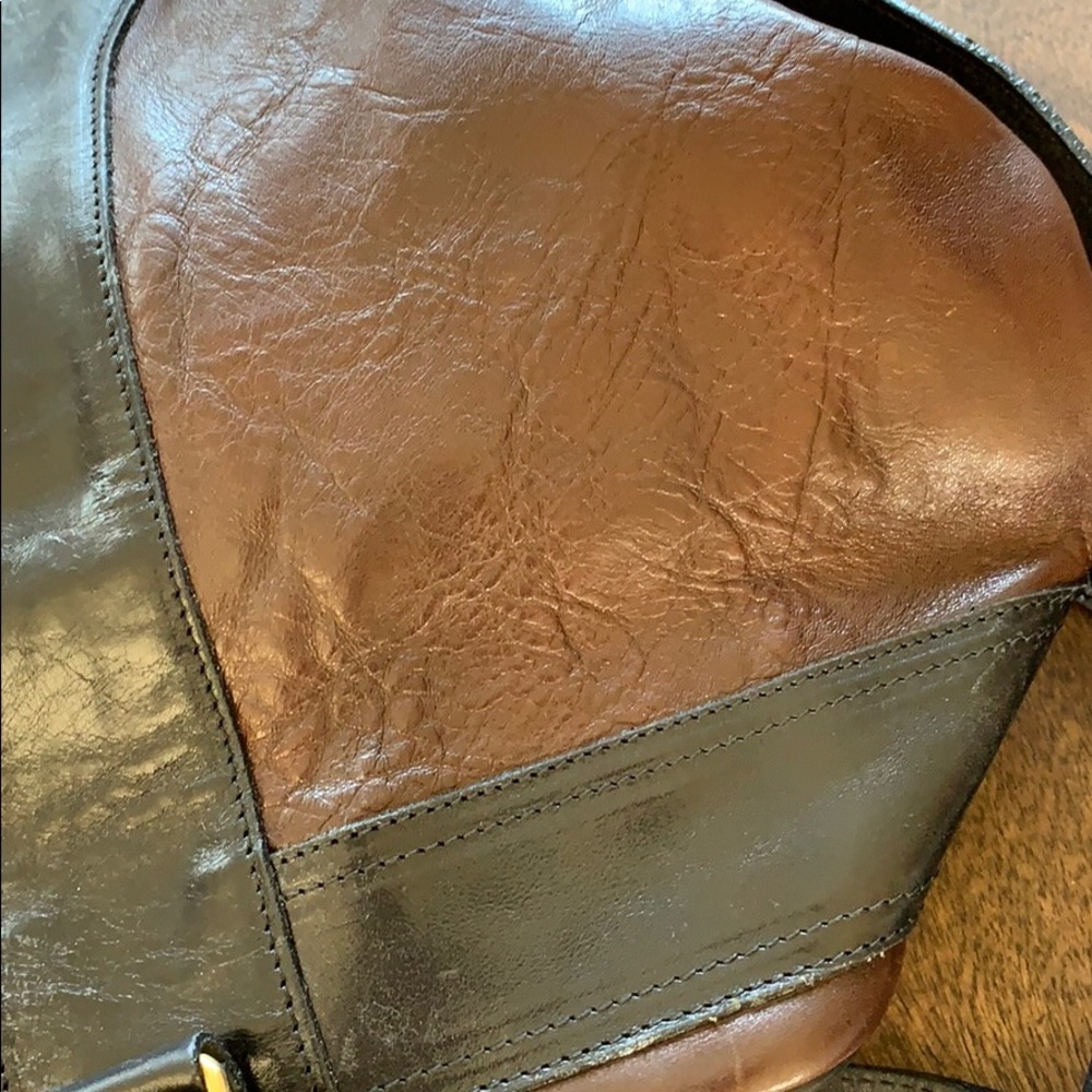valentina leather purse backpack brown and black - Picture 6 of 14